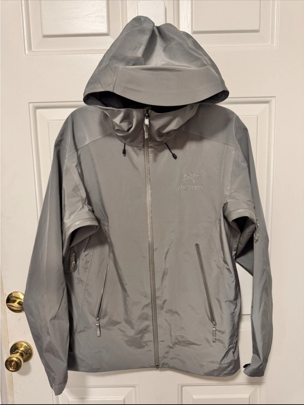 Arc’teryx Sawyer Coat Gore-Tex Gray Jacket With Hood Men's Size Large